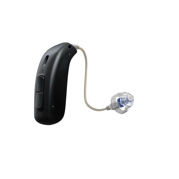 Oticon Opn S miniRITE R Left C063DiamondBlack LEDoff Speaker60 OpenDome 500pctSize cdn optimized